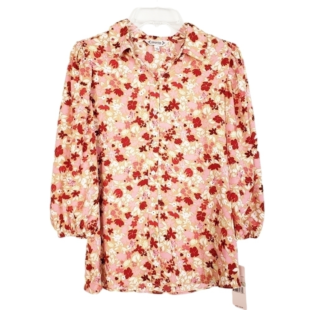 NANETTE LEPORE floral button down shirt